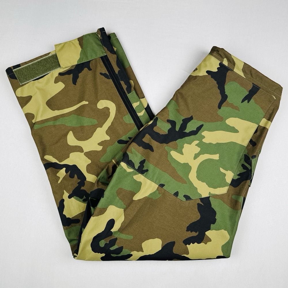 US Military ECWCS Woodland Camo Cold Weather Pants Small Regular Gore Tex